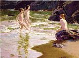 Edward Henry Potthast Young Bathers painting